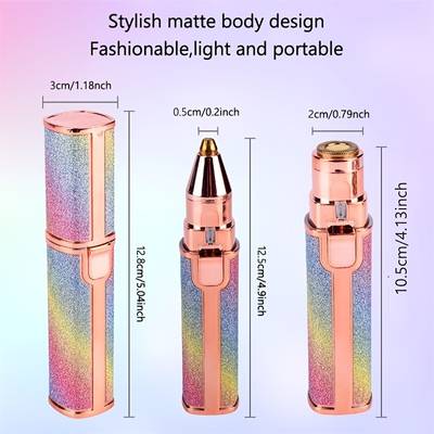 2 In 1 Electric Eyebrow Trimmer Makeup Painless Eye Brow